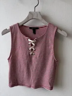 【FOREVER21】ボーダーノースリーブ