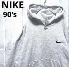 ナイキ パーカー 短丈 XL 刺繍 プルオーバー スウッシュ 90s 銀タグ