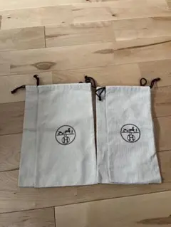 HERMES 保存袋 2枚セット 箱 リボン付き - メルカリ
