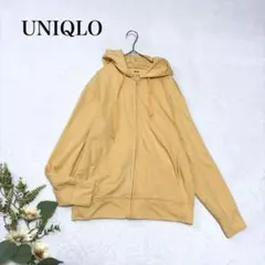 UNIQLO　エアリズムUVカットフルジップパーカー　イエロー　Ｍ　メンズ