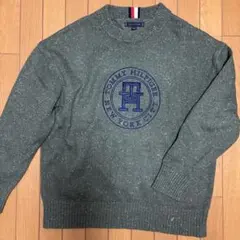 TOMMY HILFIGER クルーネック ニット オリーブ Lのサムネイル