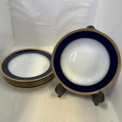 大倉陶園　瑠璃　金蝕　深皿　スーププレート　22cm 6枚 大倉陶園 瑠璃 金蝕 深皿 スーププレート 22cm 6枚 - メルカリ