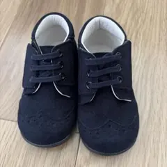 【新品】ファミリア　ネイビー スエード フォーマルシューズ 箱付き