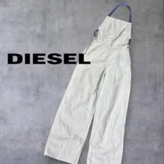 DIESEL コットンリネンワイドパンツサロペットMオールインワンM