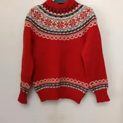 Jantzen ノルディック柄 ニット セーター レッドのサムネイル