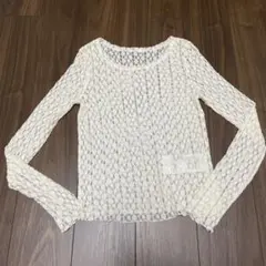 coca ストレッチレーストップス Sサイズ アイボリー