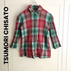 TSUMORI CHISATO クレプリ素材 タータンチェックシャツのサムネイル