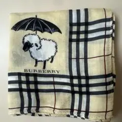 バーバリーハンカチ レディース ノバチェック羊柄 中古ベージュ BURBERRY