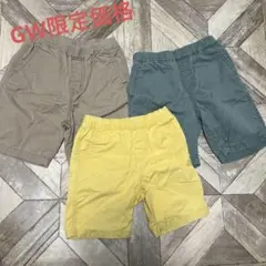 ユニクロ　キッズ ハーフパンツ 3色セット