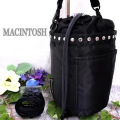 【ルチャ子様】マッキントッシュ スタッズ 巾着 ショルダーバッグ ブラックのサムネイル
