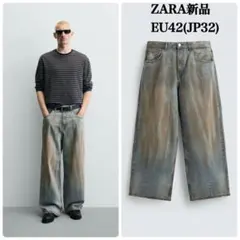 ZARA】 メンズ 38○#バギーフィット FORD プリント柄パンツ - メルカリ