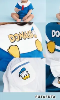 バースデイfutafuta 半袖ロンパース　ドナルド　70 ディズニー