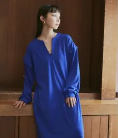 【新品タグ付き】happyJohn ワンピース　ブルー