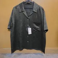 ダークグリーン 半袖シャツ 胸ポケット付き