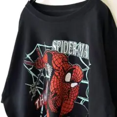 マーベル スパイダーマン THWIP Tシャツ L ブラック 黒 古着のサムネイル