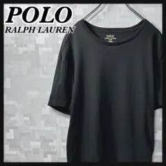 ポロラルフローレン Tシャツ メンズ L 半袖 ブラック 黒 無地 US古着