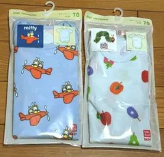 【新品・未使用】UNIQLO 半袖ボディスーツ 70 2着セット