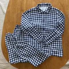 ５月末まで⭐︎無印チェック柄パジャマ　ダブルガーゼのサムネイル
