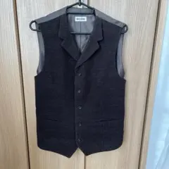 BIGLIDUE ダークブラウン コーデュロイベスト