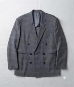 【モード】JUNRED ダブルジャケット グレー チェック 菅田将暉系のサムネイル