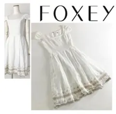 フォクシー　 フレンチスリーブ半袖ワンピース　サイズ38