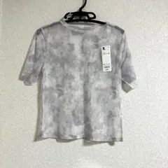 シアープリントT(半袖) GU グレー　新品　Mサイズ