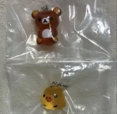 リラックマ クリアマスコットチャーム めじるしアクセサリー　2個セット