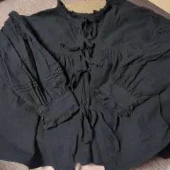 k*⃘様 ブラック サマンサモスモス長袖ブラウス サイズF