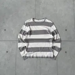 美品　00s old uniqlo ボーダー　ロンT レイヤード　 y2k