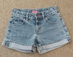 130cm GUデニムショートパンツ 子供服 半ズボン ピンク