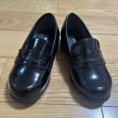 新品未使用☆コムサイズム　黒　ベーシック　ローファー18㎝