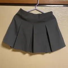 GU グレー ミニ丈 プリーツスカート Sサイズ