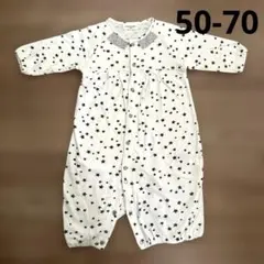 SENSE OF WONDER 星柄 長袖 ロンパース 50-70 年中素材