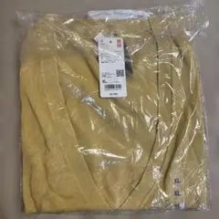 新品　冷房対策UNIQLO ライトVネックカーディガン 長袖 イエロー XL
