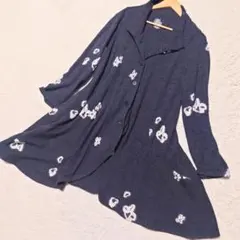 【希少】慈雨 ジウ 花柄 センソユニコ 変形 ウール ロング コートのサムネイル