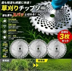 3개 세트, 칩 톱, 255mm, 블레이드 40개, 교체용 블레이드 커터, 잔디 깎는 기계, 잔디 깎는 기계