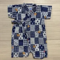 MIKIHOUSE コットン甚平 60-70cm ネイビー