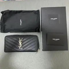 SAINT LAURENT 長財布 ラウンドファスナー ブラックのサムネイル