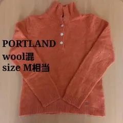 PORTLAND ポートランド セーター ウール混 オレンジ Mのサムネイル