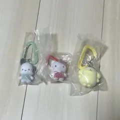サンリオ　カラフルカラビナマスコットチャーム　　キティ　ポチャッコ　プリン