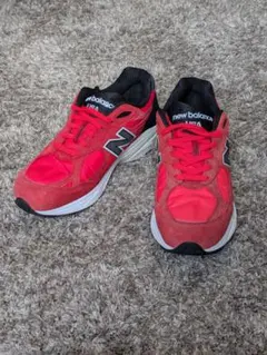 美品！New Balance M990RD4 v4 レッド 27.5 - メルカリ