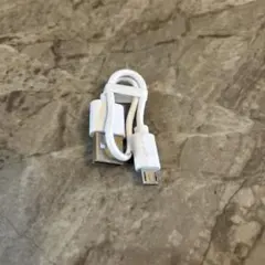 USB-A to Micro USBケーブル 20cm ホワイト