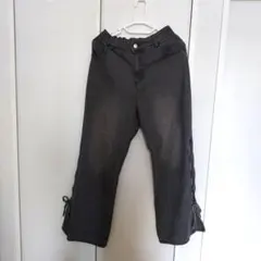 kutir オーバーダイリボンフレアデニムパンツ