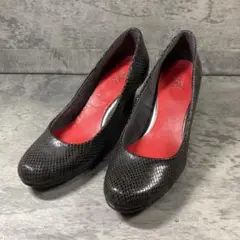【KiBELA】キベラ パンプス クロコ 型押し ハイヒール 22.5cm
