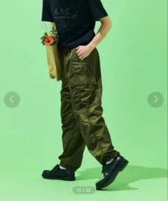freak's store ナイロンカーゴパンツ　オリーブ