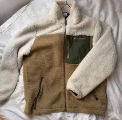 3/7まで Columbia フリースジャケット ベージュ/オフホワイト