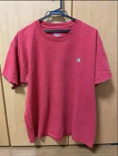us古着 チャンピオン　半袖　tシャツ 赤　Lサイズ