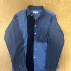 BEAUTY & YOUTH パネルデザイン長袖シャツ Sサイズ