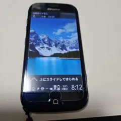 らくらくフォン　f42a docomo スマートフォン 紺色　使用頻度低い