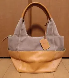zucchero fes 牛革×キャンバス　トートバッグ　美品